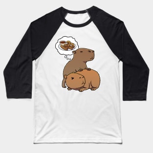 Capybara hungry for Churros Baseball T-Shirt